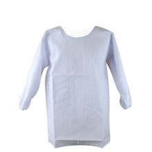 画像をギャラリービューアに読み込む, 白衣 子供用 給食 かっぽう着 袖ありエプロン 120cm~160cm (子供 給食白衣 小学生 給食衣 キッズ 学校 120 130 140 150 学校給食 かっぽうぎ 割烹着 配膳) (キッチン) (取寄せ)
