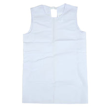 画像をギャラリービューアに読み込む, 白衣 子供用 給食 袖なしエプロン 120cm~150cm (子供 給食白衣 小学生 給食衣 キッズ 学校 120 130 140 150 学校給食 ノースリーブ 割烹着 配膳) (キッチン) (取寄せ)