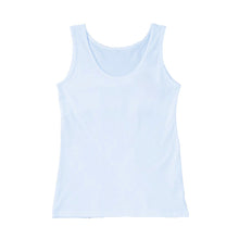 画像をギャラリービューアに読み込む, キッズ 綿100% タンクトップ 胸二重 スクールインナー 130cm~165cm (ジュニア 女子 下着 小学生 女の子 綿 肌着 インナー 透け 無地 白 水色) (子供肌着) (在庫限り)