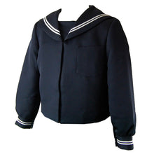 画像をギャラリービューアに読み込む, トンボ学生服 女子小学生 カシドス織り 白2本ラインセーラー服 120cmA~130cmA (トンボ TOMBOW 丸洗いOK) (送料無料) (取寄せ)