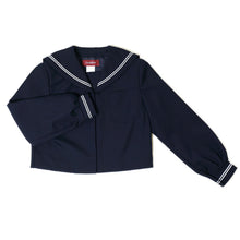 画像をギャラリービューアに読み込む, トンボ学生服 女子 サージ織り 白2本ラインセーラー服 160cmA~180cmA (トンボ TOMBOW) (送料無料) (在庫限り)