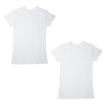 画像をギャラリービューアに読み込む, 子供 肌着 半袖 綿100% tシャツ キッズ 男の子 下着 2枚組 100cm~160cm 綿 白 インナー 無地 ジュニア 男子 アンダーウェア インナーウェア