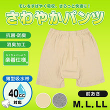 画像をギャラリービューアに読み込む, さるまた 失禁申又 40cc吸水 さわやかパンツ 前あき M~LL (さるまた ももひき 股引き パッチ ぱっち 肌着 下着)