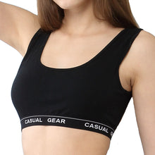 画像をギャラリービューアに読み込む, ノンワイヤーブラ 綿 レディース ハーフトップ M~LL (ノンワイヤーブラジャー 中学生 スポーツブラ 締め付けない インナー カップ付きインナー ハーフブラ 下着 シンプル) (婦人肌着)