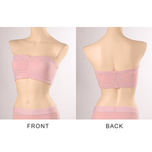 画像をギャラリービューアに読み込む, チューブトップ カップ付 ブラジャー S M L LL 3L 4L チューブブラ ノンワイヤー 綿 コットン 大きいサイズ 女性 レディース 下着 肩だし ブラトップ