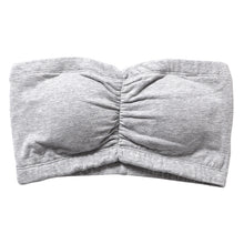 画像をギャラリービューアに読み込む, チューブトップ カップ付 ブラジャー S M L LL 3L 4L チューブブラ ノンワイヤー 綿 コットン 大きいサイズ 女性 レディース 下着 肩だし ブラトップ