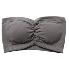 画像をギャラリービューアに読み込む, チューブトップ カップ付 ブラジャー S M L LL 3L 4L チューブブラ ノンワイヤー 綿 コットン 大きいサイズ 女性 レディース 下着 肩だし ブラトップ