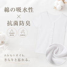 画像をギャラリービューアに読み込む, 介護 前開き 肌着 シャツ 半袖 レディース 女性 綿100% プラスチックホック S~5L 下着 介護用 ワンタッチ インナー 3分袖 スナップボタン 前あき