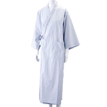 画像をギャラリービューアに読み込む, 紳士ストライプ柄療養ねまき フリーサイズ (介護ねまき) (介護肌着) (取寄せ)