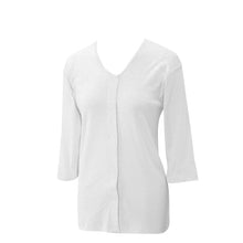 画像をギャラリービューアに読み込む, ワンタッチ肌着 婦人用 マジックテープ式7分袖前開きシャツ 2枚組 S~LL (S M L LL 綿100% マジックテープ式 ワンタッチ肌着 シャツ レディース 女性 ピンク) (在庫限り)