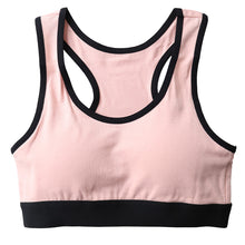 画像をギャラリービューアに読み込む, ジュニアブラ 小学生 スポーツブラ 綿 130cm~165cm ハーフトップブラ 中学生 130 140 150 160 白 黒 女子 子供 スポブラ ブラジャー ノンワイヤー ジュニア用 下着 女の子 インナー シンプル