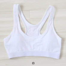 画像をギャラリービューアに読み込む, スポーツブラ ジュニア 綿 ジュニアブラ ハーフトップ 子供 130cm~165cm ハーフトップブラ 小学生 130 140 150 160 白 黒 中学生 女子 ブラジャー ジュニア用 下着 女の子 インナー シンプル (在庫限り)