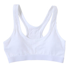 画像をギャラリービューアに読み込む, スポーツブラ ジュニア 綿 ジュニアブラ ハーフトップ 子供 130cm~165cm ハーフトップブラ 小学生 130 140 150 160 白 黒 中学生 女子 ブラジャー ジュニア用 下着 女の子 インナー シンプル (在庫限り)