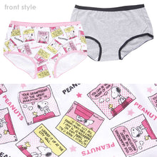 画像をギャラリービューアに読み込む, 女の子 綿100% ローライズショーツ 柄おまかせ スヌーピー 2枚組 140~160cm (女子 ガールズ キャラクター 下着 パンツ コットン 小学生 女児) (取寄せ)