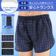 画像をギャラリービューアに読み込む, 尿モレ安心 前開きトランクス S~3L (メンズ パンツ 失禁) (介護肌着) (取寄せ)