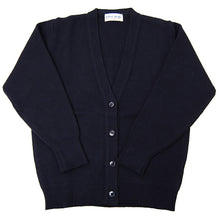 画像をギャラリービューアに読み込む, スクール カーディガン 女子 vネック ウール 学生 130cm~170cm 制服 ニット 女子 男子 スクールニット 小学生 中学生 洗える 毛玉 日本製 130 140 150 160 170 (取寄せ)