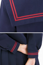 画像をギャラリービューアに読み込む, ティアラ 女子小学生 カシドス織り 赤2本ライン セーラー服 120cmA~130cmA (Tiara) (送料無料) (取寄せ)