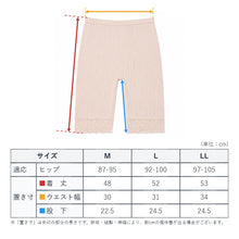 画像をギャラリービューアに読み込む, 婦人 綿100% 5分長ボトム M~LL (コットン100% ズボン下 レディース インナー) (婦人肌着)