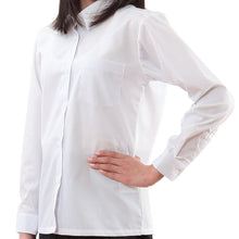 画像をギャラリービューアに読み込む, トンボ スクールシャツ 女子 長袖 形態安定 カッターシャツ ワイシャツ SS~EL 学生 yシャツ ノーアイロン 制服 学生服 シャツ 白 小学生 中学生 高校生 140 150 160 170 (取寄せ)