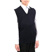 画像をギャラリービューアに読み込む, スクール ニット ベスト キッズ ウール混 洗える 100~120cm スクールニット 小学生 小学校 子供 毛玉ができにくい 男子 女子 日本製 (取寄せ)