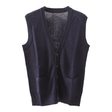 画像をギャラリービューアに読み込む, メンズ 前あき ニットベスト V首 S~3L Vネック ビジネス カジュアル オフィス 秋 冬 ウール 防寒 大きいサイズ メンズニット メンズセーター 無地 シンプル スリム 薄手