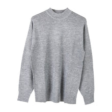 画像をギャラリービューアに読み込む, ハイネック メンズ ニット S~3L ビジネス カジュアル オフィス 秋 冬 ウール 防寒 大きいサイズ メンズニット メンズセーター 無地 シンプル スリム 薄手