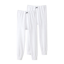 画像をギャラリービューアに読み込む, グンゼ 肌着 子供 女の子 スパッツ 2枚組 100cm~160cm (綿100% コットン キッズ 9分丈ボトム 厚手 白 インナー 140cm 150cm 160cm)