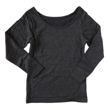 画像をギャラリービューアに読み込む, キッズ あったかインナー 女児 裏起毛 130cm~160cm (8分袖 女の子 肌着 丸首 暖かい 白 黒 130 140 150 160)