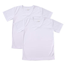 画像をギャラリービューアに読み込む, 半袖tシャツ 男の子 メッシュ V首 半袖シャツ キッズ 子供 ルコック 2枚組 130cm~170cm (男子 運動 スポーツ 夏 子ども 下着 肌着 インナー Vネック 白 黒) (在庫限り)