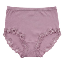 画像をギャラリービューアに読み込む, ショーツ 綿100% レディース M~LL (綿 下着 パンツ 婦人 レース リブ コットン インナー) (在庫限り)