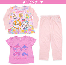 画像をギャラリービューアに読み込む, アンパンマン パジャマ キッズ 女の子 半袖 長袖 光る ドキンちゃん 95~110cm (子供 子ども 春夏 春 秋 子供服 長ズボン 光るパジャマ 女児 上下セット 95 100 110) (在庫限り)