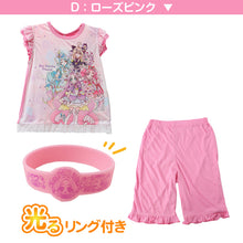 画像をギャラリービューアに読み込む, プリキュア パジャマ 半袖 光るパジャマ 名探偵プリキュア キッズ 上下セット 100 110 120 130 cm 女の子 子供 夏 半ズボン 短パン オールスターズ パジャマ上下 入園祝い 入園準備 部屋着 ルームウェア ルームウエア 子供服 女児 寝巻き たんプリ