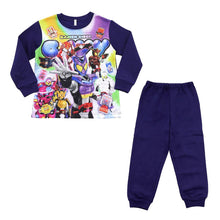 画像をギャラリービューアに読み込む, 光るパジャマ 仮面ライダー パジャマ 長袖 仮面ライダーガヴ 光る 裏起毛 上下セット 100cm~130cm あったかい 110cm 120cm 男児 暖かい 冬 トレーナー 冬用 お泊り保育 ガヴ ヒーロー