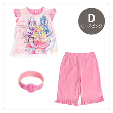画像をギャラリービューアに読み込む, 光るパジャマ プリキュア 半袖 パジャマ 女の子 キッズ 夏 キミとアイドルプリキュア 100cm~130cm 110cm 120cm 女児 子供 部屋着 ルームウェア 小学生 幼稚園 入園祝い 入園準備 キャラクター フリル (在庫限り)