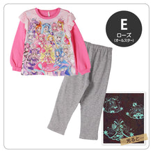 画像をギャラリービューアに読み込む, 光るパジャマ プリキュア パジャマ 裏起毛 長袖 女の子 キッズ トレーナー 光る 冬 上下セット 100 110 120 130cm 女児 子供 キミとアイドルプリキュア お泊り保育 パジャマ上下 ルームウェア ルームウエア 部屋着 寝巻き 寝間着 女の子用 綿混 大人気