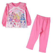 画像をギャラリービューアに読み込む, 光るパジャマ プリキュア パジャマ 裏起毛 長袖 女の子 キッズ トレーナー 光る 冬 上下セット 100 110 120 130cm 女児 子供 キミとアイドルプリキュア お泊り保育 パジャマ上下 ルームウェア ルームウエア 部屋着 寝巻き 寝間着 女の子用 綿混 大人気