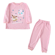 画像をギャラリービューアに読み込む, ポケモン パジャマ キッズ 長袖 女の子 上下セット 110cm~140cm (ピカチュウ イーブイ 子供 子ども 秋 秋冬 冬用 子供服 長ズボン 110 120 130 140 上下セット 保温性)