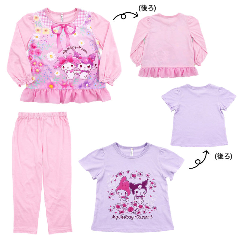 サンリオ　My Melody　マイメロ　半袖パジャマ上下セット　新品　Mサイズ マイメロ クロミ パジャマ 女児 半袖 長袖 上下セット 100cm