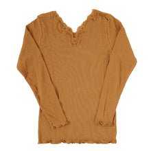 画像をギャラリービューアに読み込む, 長袖シャツ インナー レディース 8分袖インナー 長袖 綿100 リブ コットン レース M~LL (長袖インナー 下着 肌着 婦人) (在庫限り)