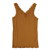 画像をギャラリービューアに読み込む, タンクトップ 綿100 リブ インナー レディース コットン ノースリーブ レース M~LL (下着 肌着 婦人) (在庫限り)