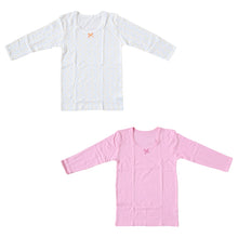 画像をギャラリービューアに読み込む, 女児 インナー 綿100% 柄おまかせ 長袖 8分袖スリーマー 2枚組 100cm~130cm (キッズ 子供 下着 シャツ 女の子 長袖シャツ 綿 セット 100 110 120 130) (在庫限り)