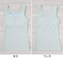 画像をギャラリービューアに読み込む, タンクトップ カップ付き タンク リブ インナー 女児 インナーシャツ 下着 140cm~160cm (ジュニア ブラトップ カップ付タンクトップ 小学生 パッド 肌着 140 150 160) (在庫限り)