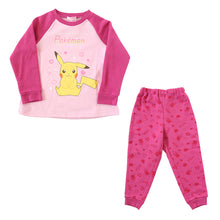 画像をギャラリービューアに読み込む, キッズ パジャマ ポケモン 裏起毛 長袖 女の子 あったかい ピカチュウ 上下セット 110cm~140cm 子供 子ども 秋 秋冬 冬用 子供服 長ズボン 110 120 130 140