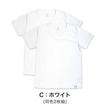 画像をギャラリービューアに読み込む, キッズ 半袖シャツ メッシュ vネック 男の子 子供 肌着 ルコック 2枚組 130cm~170cm tシャツ 速乾 v首 下着 インナー 夏 運動 スポーツ 白 黒