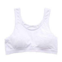 画像をギャラリービューアに読み込む, ジュニア スポーツブラ 中学生 スポブラ 白 黒 夏 メッシュ ブラジャー 140cm~165cm キッズ 子供 ファーストブラ 体育deインナー 肌着 ジュニアブラ 小学生 下着 スクールインナー 子供ブラ 140 150 160 165