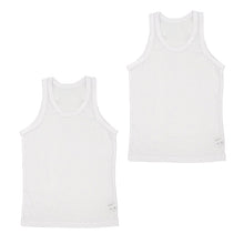 画像をギャラリービューアに読み込む, タンクトップ キッズ 男の子 肌着 ジュニア 白 乾きやすい インナー ドライ 2枚組 110cm~160cm (男児 ノースリーブ 男子 ボーイズ 子ども 下着 スリーブレス アンダーウェア) (在庫限り)
