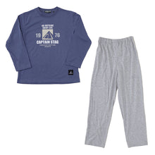 画像をギャラリービューアに読み込む, キッズ パジャマ 長袖 男の子 ルームウェア 上下セット 120~140cm 子供 部屋着 長ズボン 春 秋 ルームウエア ナイトウェア ブランド キャプテンスタッグ 防虫加工 上下 男子 アウトドアブランド (在庫限り)