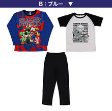 画像をギャラリービューアに読み込む, スーパーマリオ キッズ 光るパジャマ 半袖 長袖 男の子 上下セット 110~130cm マリオ 子供 ルームウェア 子供服 男児 長ズボン お泊り保育