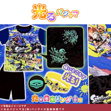 画像をギャラリービューアに読み込む, 光るパジャマ 半袖 キッズ パジャマ 男の子 スプラトゥーン3 子供 120cm~140cm 子供服 夏 120 130 140 子ども服 上下セット 半ズボン ルームウェア 部屋着 男児 入園祝い 入園準備 (在庫限り)