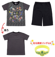 画像をギャラリービューアに読み込む, 光るパジャマ 半袖 キッズ パジャマ 男の子 スプラトゥーン3 子供 120cm~140cm 子供服 夏 120 130 140 子ども服 上下セット 半ズボン ルームウェア 部屋着 男児 入園祝い 入園準備 (在庫限り)